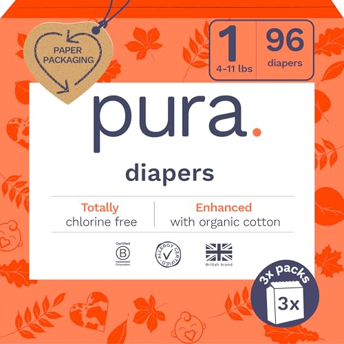 Diapers- Super Soft & Safe for Sensitive Skin - Size 1- 3 pack