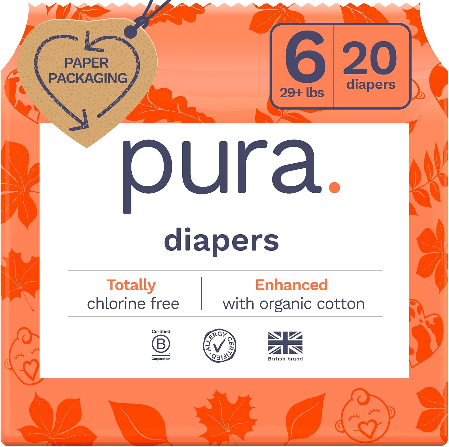 Diapers- Super Soft & Safe for Sensitive Skin - Size 6 - 6 pack