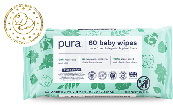 Pura Best Baby Wipes For Sensitive Skin 100 Plastic Free