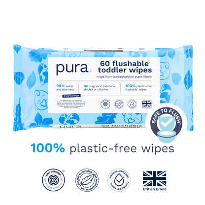 Flushable Toddler Wipes for Sensitive Skin