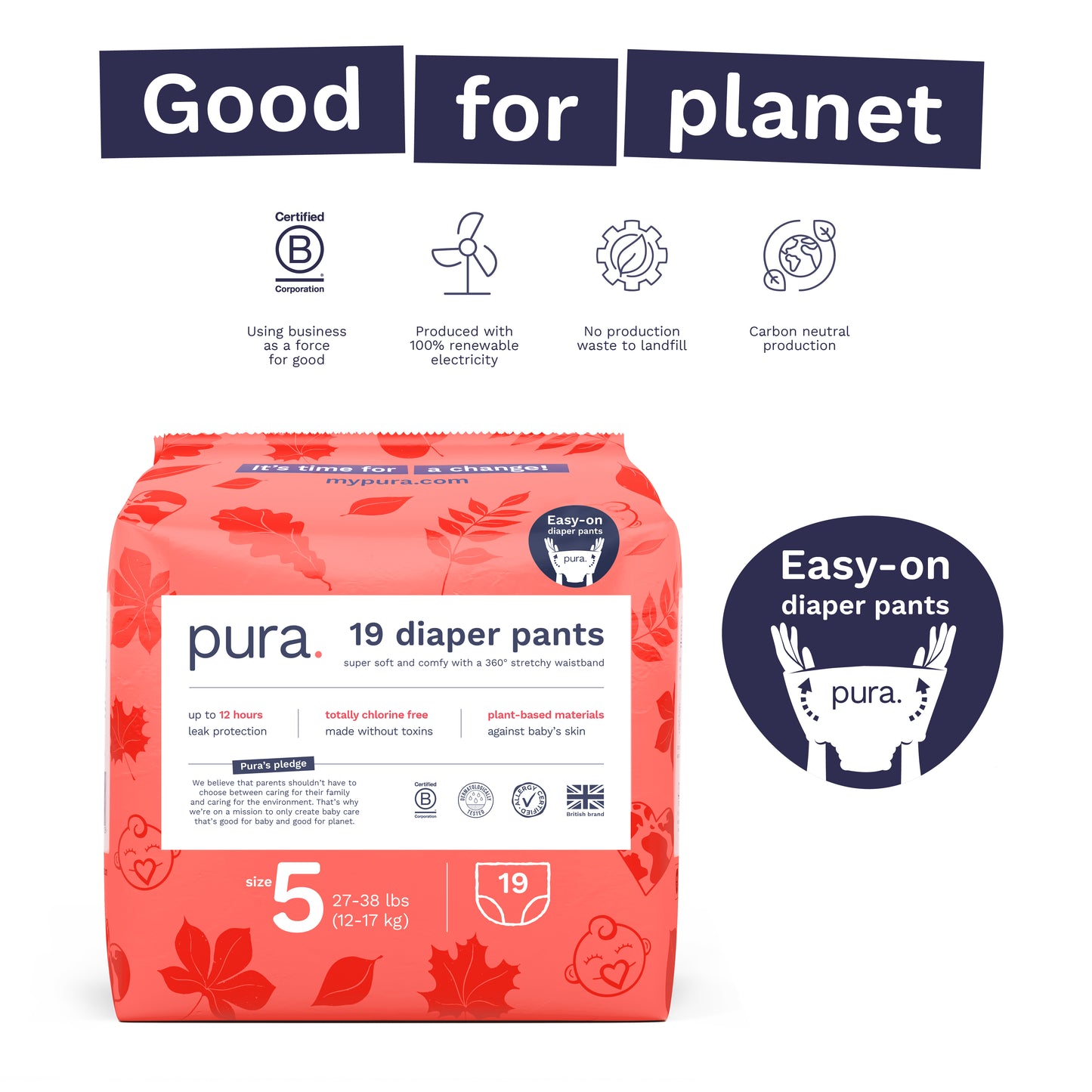 Pull On Diaper Pants for Sensitive Skin